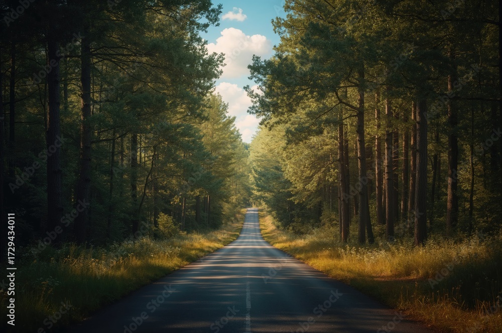 Obraz premium A pathway through the woods