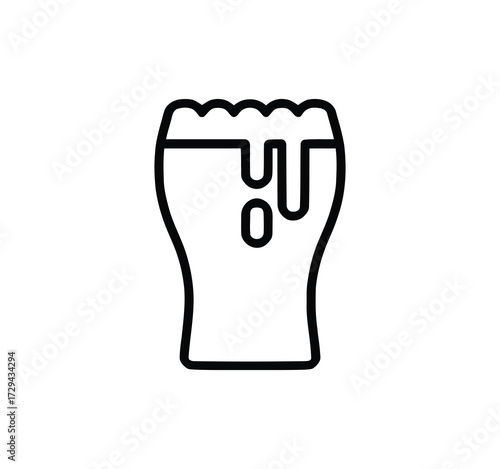 Drinks Line Icons Outline Set. logo, Juice Bottle, Chocolate Drink, Planter's Punch, Ice Bucket with Bottle, Last Word Cocktail, Sidecar Drink, Pomegranate Martini, Beer Mug, and More are Included in 