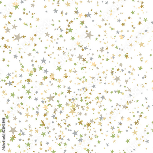 Color stars confetti background. Splash effect banner. Vector abstract illustration with blurred drops of rain for wallpaper, wrapping paper, backdrop, poster, card etc.