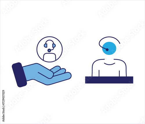 customer support generic color  vector icon