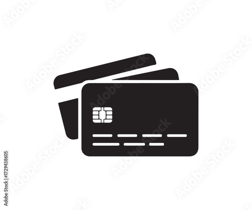 Secure payment cards icon, Financial transaction