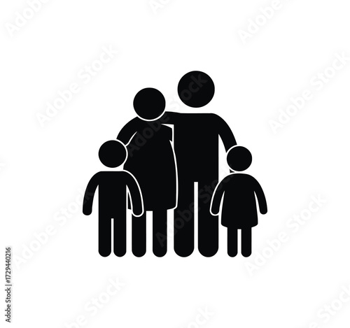 Icon Set for Parents and Families. Featured are vector illustrations of parents with children, family bonding, pregnancy, playing with children, reading together, spending time at home, family life, a