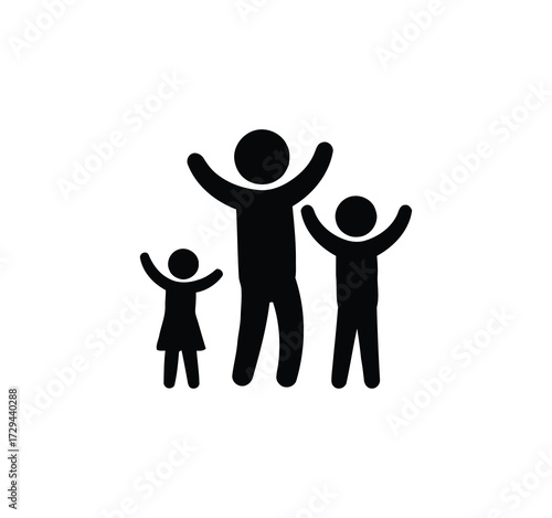 Icon Set for Parents and Families. Featured are vector illustrations of parents with children, family bonding, pregnancy, playing with children, reading together, spending time at home, family life, a