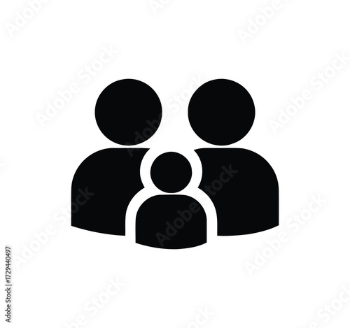 Icon Set for Parents and Families. Featured are vector illustrations of parents with children, family bonding, pregnancy, playing with children, reading together, spending time at home, family life, a