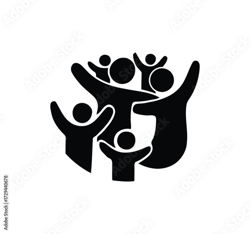 Icon Set for Parents and Families. Featured are vector illustrations of parents with children, family bonding, pregnancy, playing with children, reading together, spending time at home, family life, a