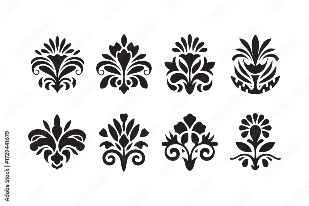 Fototapeta premium set of floral design elements