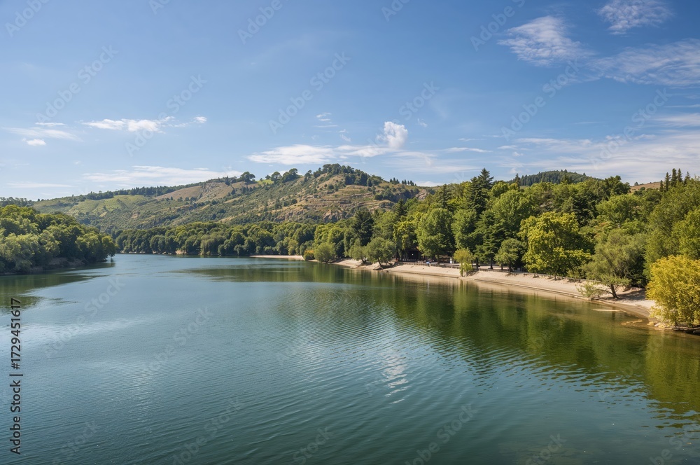 Fototapeta premium Scenic River Valley Landscape