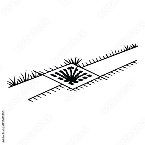Minimal cad hatch patterns for landscape design architectural textures and graphic backgrounds
