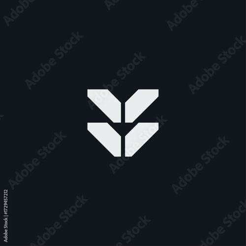 Letter V logo icon flat vector design