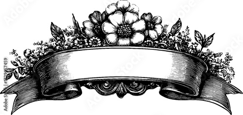 Ornate rococo frame with floral accents for vintage designs