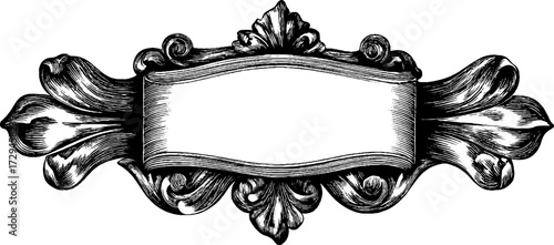 Vintage victorian frame engraving for design and decoration