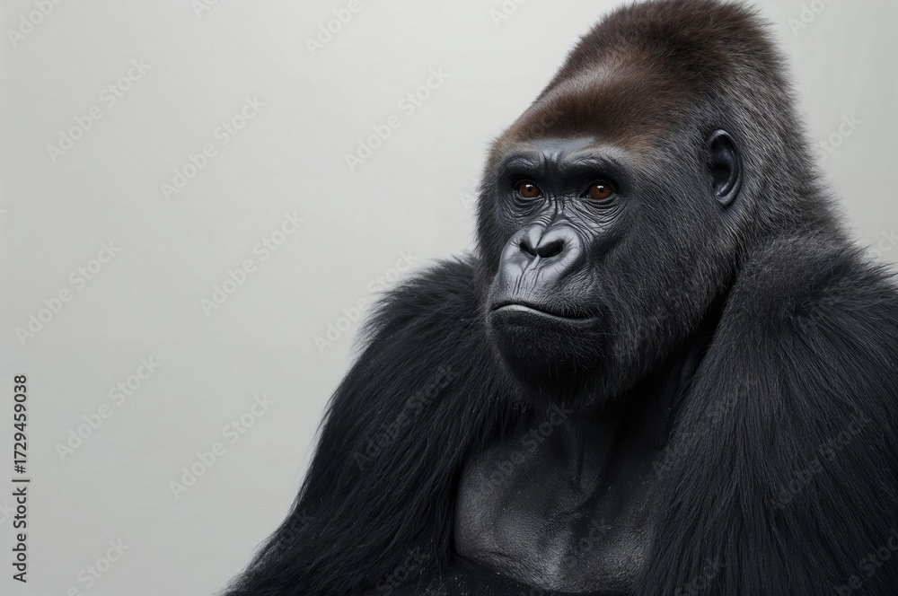 Obraz premium Dark pelage exhibiting gorilla-like features