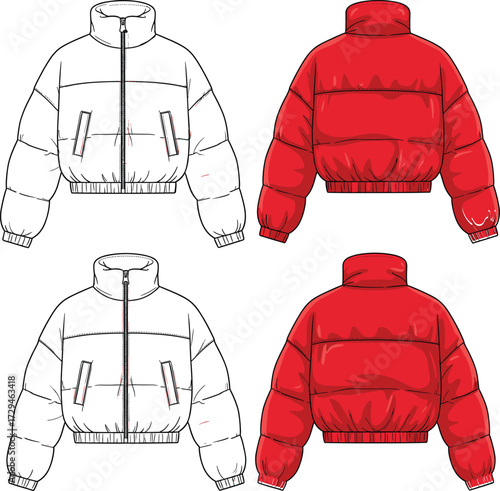 Modern Cropped Puffer Jacket Designs
