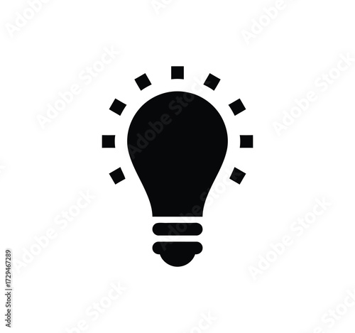 Icon Set for Ideas. Icons for creativity, problem-solving, innovation, strategy, and thought that include the idea lamp and bulb symbol. Vector illustration.