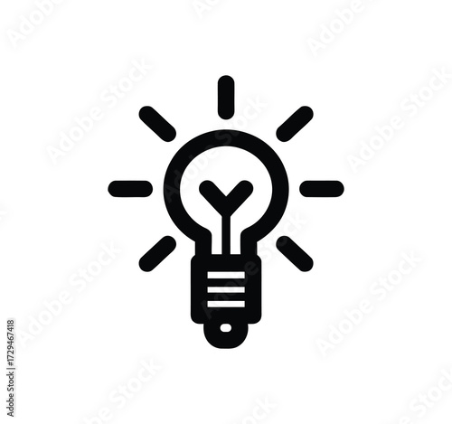 Icon Set for Ideas. Icons for creativity, problem-solving, innovation, strategy, and thought that include the idea lamp and bulb symbol. Vector illustration.