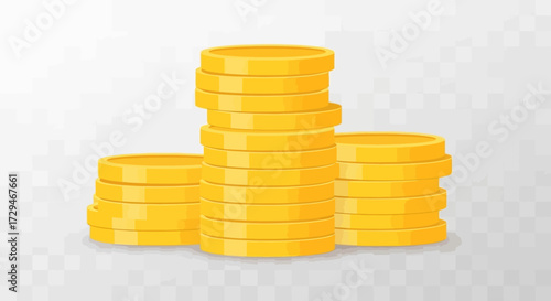 A Stack Of Golden Coins Representing Wealth And Financial Success