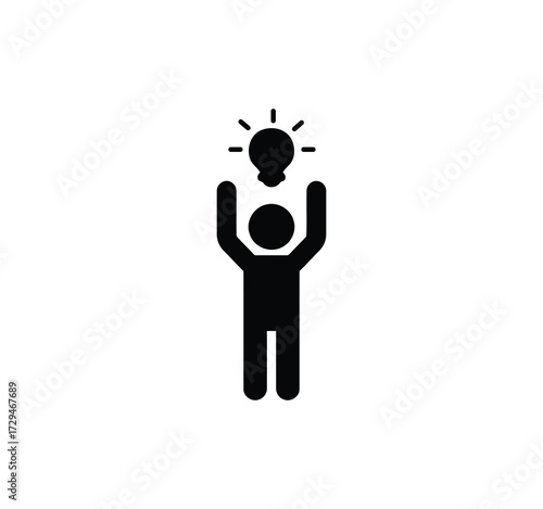 Icon Set for Ideas. Icons for creativity, problem-solving, innovation, strategy, and thought that include the idea lamp and bulb symbol. Vector illustration.