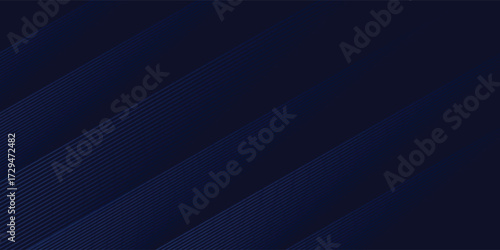 Premium background design with diagonal dark blue line pattern. Vector horizontal template for digital lux business banner, contemporary formal invitation, luxury voucher, prestigious gift certificate