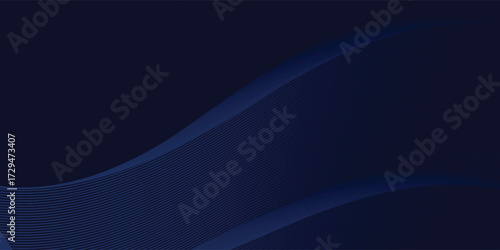 Premium background design with diagonal dark blue line pattern. Vector horizontal template for digital lux business banner, contemporary formal invitation, luxury voucher, prestigious gift certificate