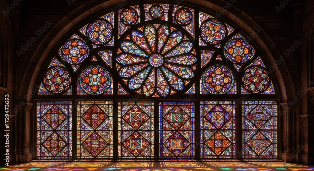 Fototapeta premium Ornate stained glass window