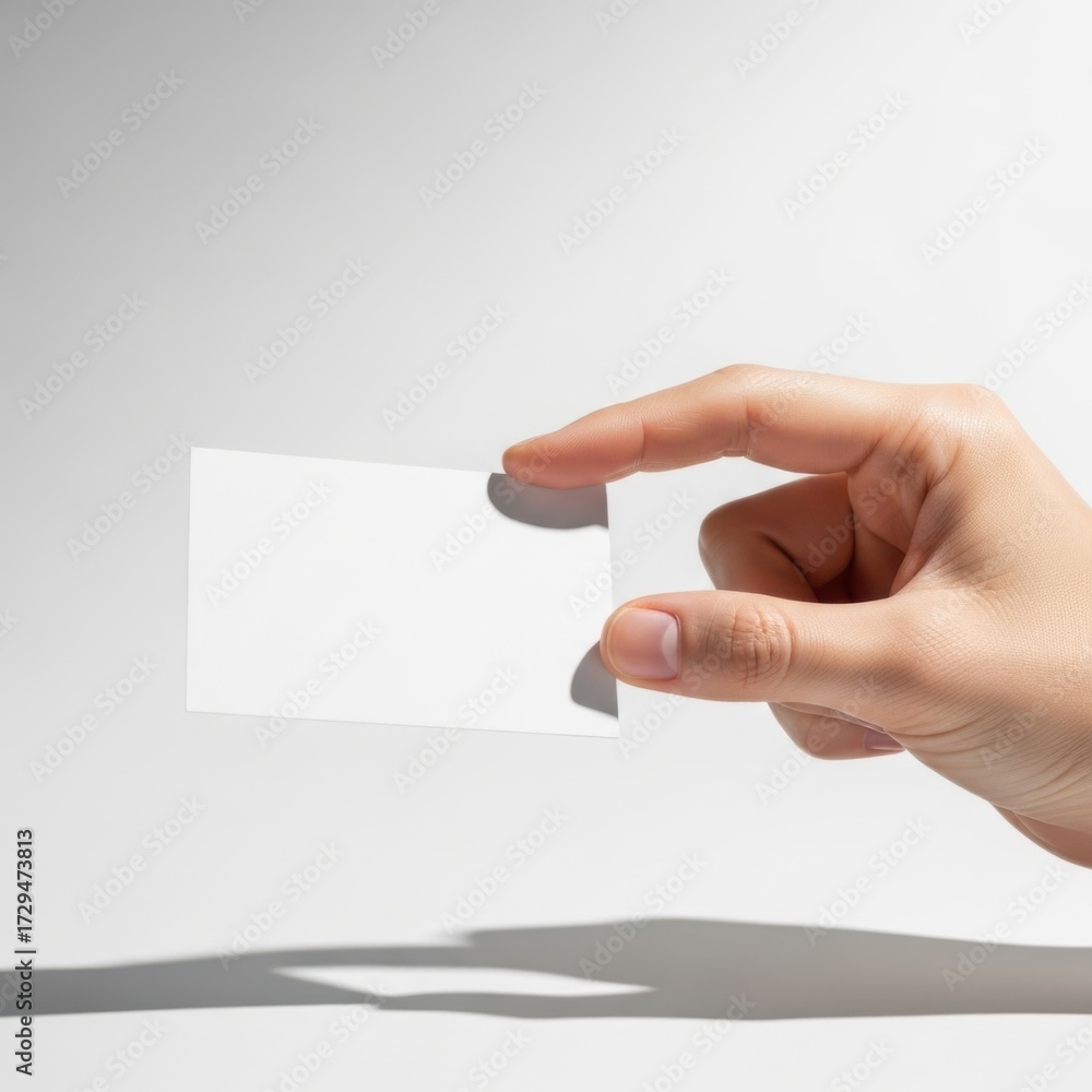 Obraz premium Hand holding blank card 