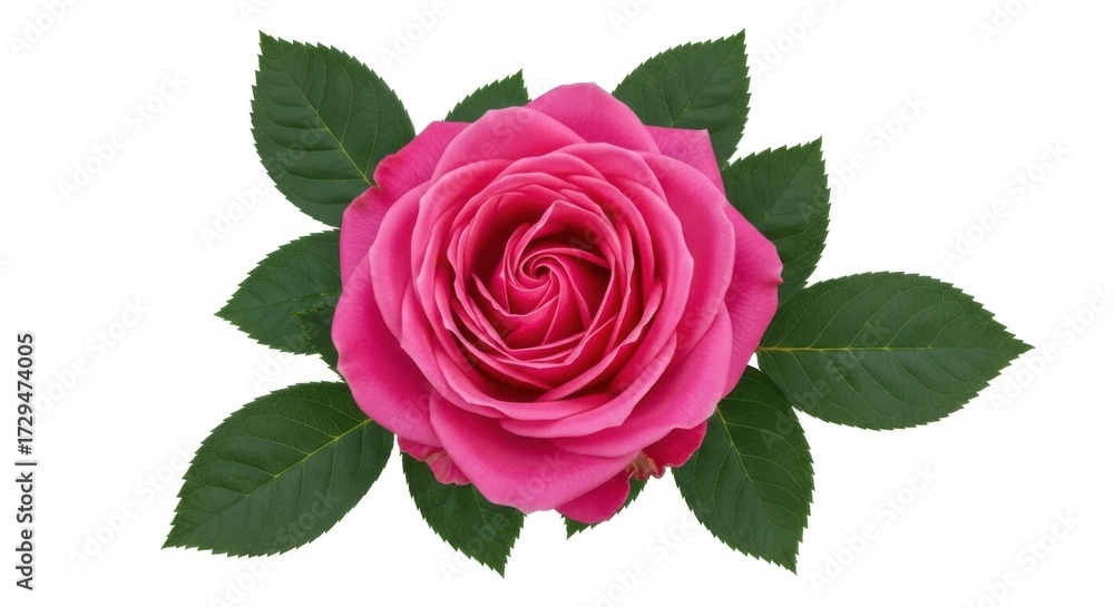 Naklejka premium A vibrant pink rose 