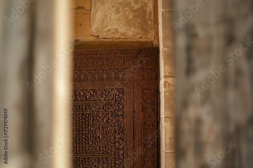 Section of an antique woode...