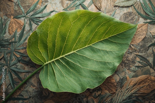 Vibrant verdant foliage wit...
