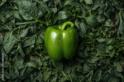 Fresh green bell pepper fro...