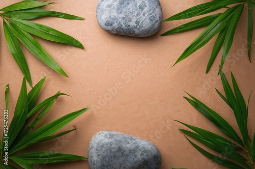 Minimalistic scene with bla...