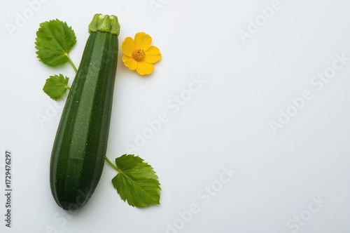 Fresh green summer squash w...