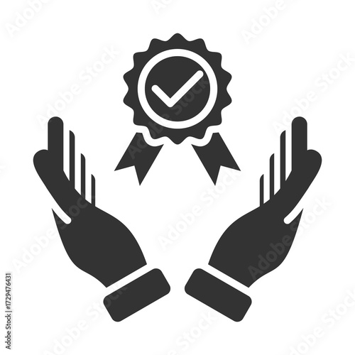 Credibility Icon Glyph Style. Vector Illustration Design