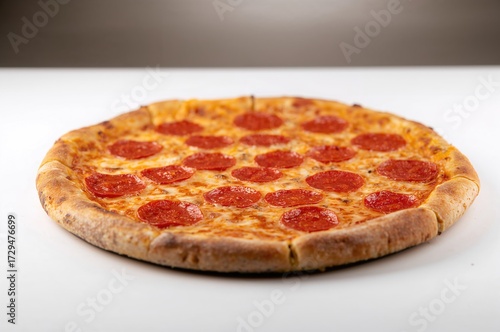 Authentic pepperoni pizza w...
