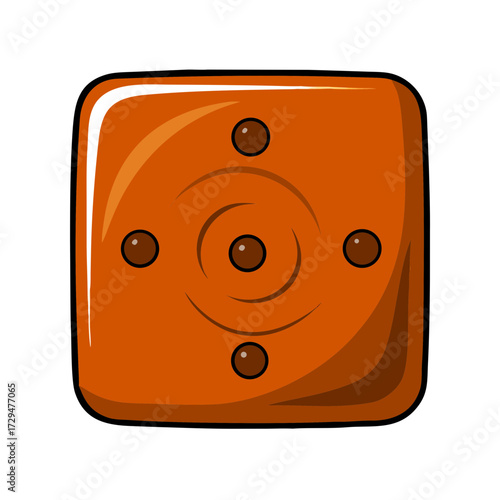 vector icon of a chocolate cookie in flat style