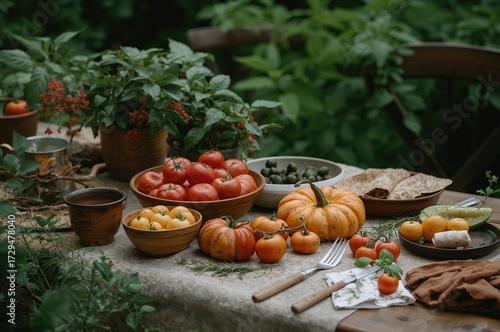 Variety of garden tomatoes ...
