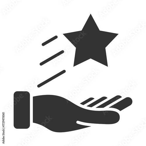 Aspiration Icon Glyph Style. Vector Illustration Design