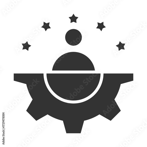 Expert Icon Glyph Style. Vector Illustration Design