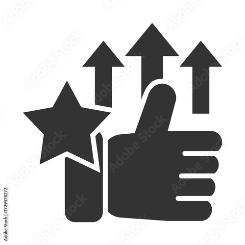 Confident Icon Glyph Style. Vector Illustration Design