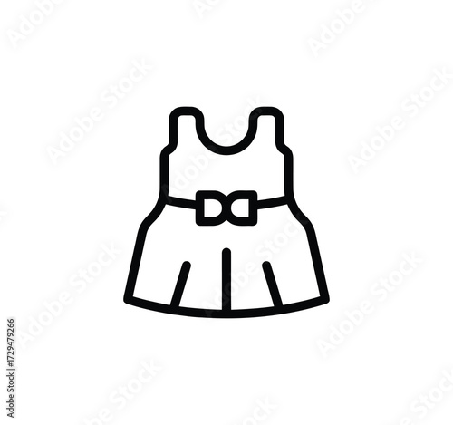 Set of thin line icons for clothing. editable stroke icons for luxury clothing. style icons. Symbols for T-shirt, pants, jacket, dress, shorts, shoes, and shirts.vector
