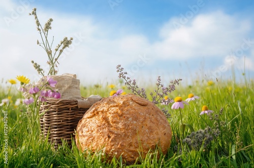Freshly baked bread resting...