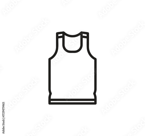Set of thin line icons for clothing. editable stroke icons for luxury clothing. style icons. Symbols for T-shirt, pants, jacket, dress, shorts, shoes, and shirts.vector