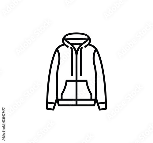 Set of thin line icons for clothing. editable stroke icons for luxury clothing. style icons. Symbols for T-shirt, pants, jacket, dress, shorts, shoes, and shirts.vector