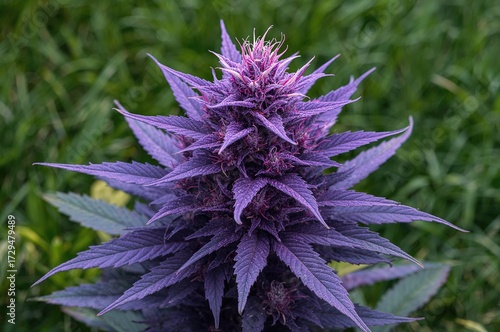 Illegal purple cannabis plant known as Forbidden Fruit