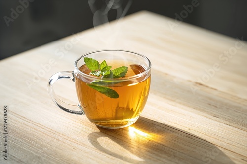Transparent mug filled with...