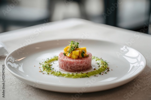 Plate of Fresh Tuna Tartare...
