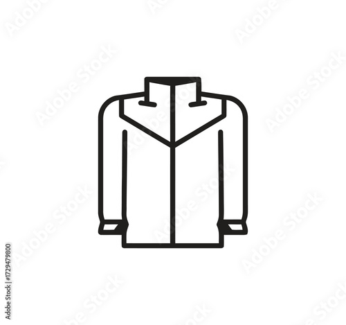 Set of thin line icons for clothing. editable stroke icons for luxury clothing. style icons. Symbols for T-shirt, pants, jacket, dress, shorts, shoes, and shirts.vector