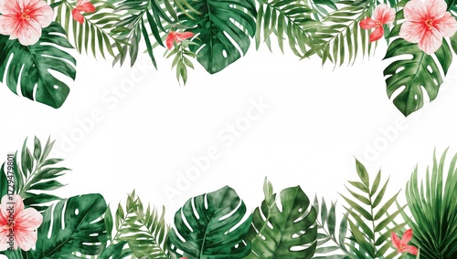 Seamless border of watercol...