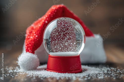 Snow globe with vacant inte...