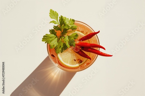 Cocktail in a glass decorat...