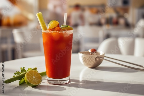 Bloody Mary cocktail garnis...